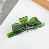 Wholesale Hair Accessories Plastic Resin Retro Handmade Grab Clip Bow Hairpin For Women