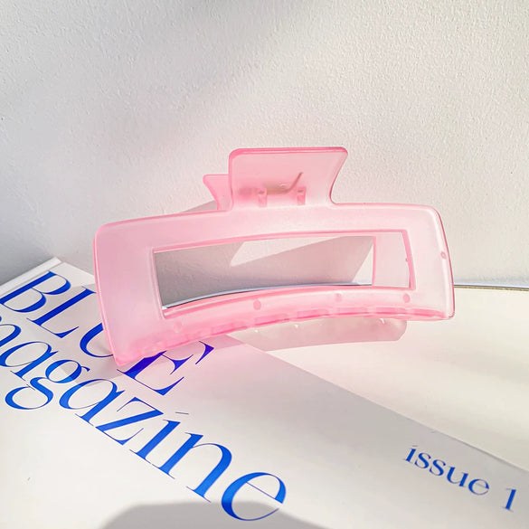 Wholesale Hair Accessories Ps Material Square Geometric Handmade Women's Candy Color Grab Clip Hairpin