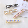 Wholesale Hair Accessories Rhinestone Geometric Handmade Simple Multicolor Hairpin Side Clip For Girls