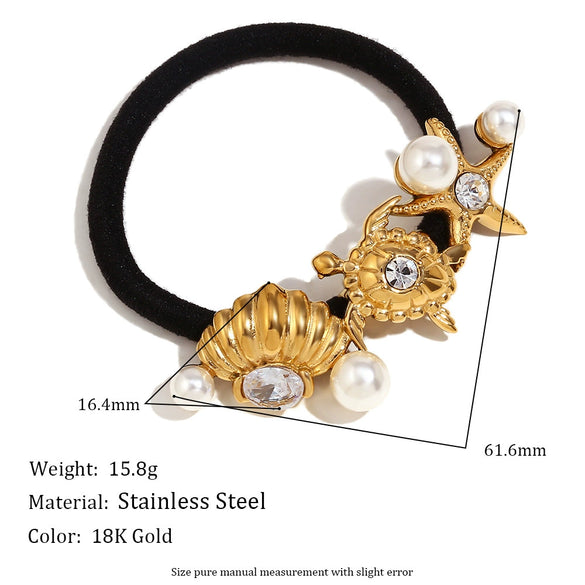 Wholesale Hair Accessories Stainless Steel 18K Gold Plated Cast Vintage Butterfly Wings Hair Rope For Women Electroplated
