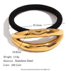 Wholesale Hair Accessories Stainless Steel 18K Gold Plated Cast Vintage Butterfly Wings Hair Rope For Women Electroplated