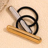 Wholesale Hair Accessories Stainless Steel 18K Gold Plated High Elastic Simple Round Stick Hair Rope Geometric Fashion