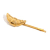 Wholesale Hair Accessories Stainless Steel 18K Gold Plated Horn Hairpin For Women Retro Niche Design