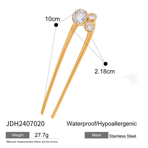 Wholesale Hair Accessories Stainless Steel Ushaped Geometric Electroplated Hairpin