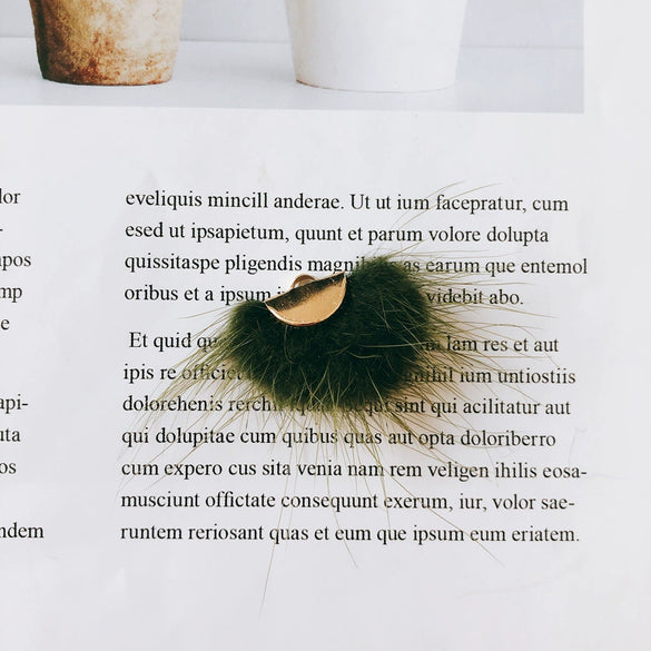 Wholesale Hair Accessories With Hanging Mink Fur Ball Pendant Plush Ball