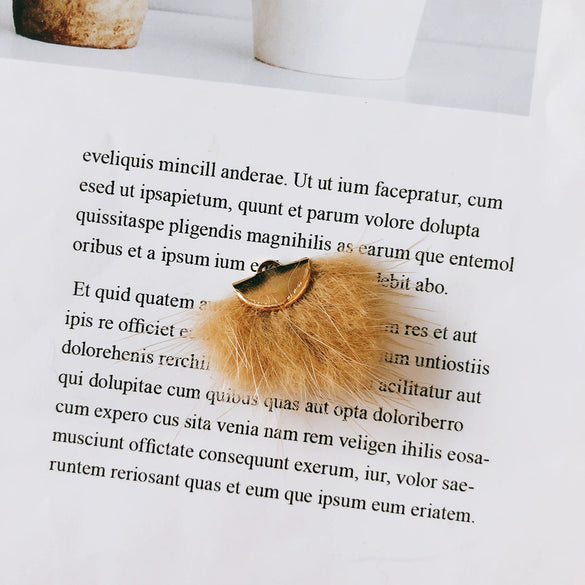 Wholesale Hair Accessories With Hanging Mink Fur Ball Pendant Plush Ball