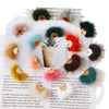 Wholesale Hair Accessories With Hanging Mink Fur Ball Pendant Plush Ball