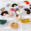 Wholesale Hair Accessories With Hanging Mink Fur Ball Pendant Plush Ball