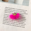 Wholesale Hair Accessories With Hanging Mink Fur Ball Pendant Plush Ball