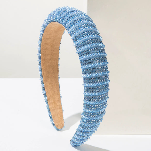 Wholesale Hair Accessories Women's Retro Rhinestone Pearlinlaid Headband