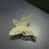 Wholesale Hair Accessories Zinc Alloy Elegant Half Grab Clip With Diamond Inlay For Women