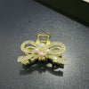 Wholesale Hair Accessories Zinc Alloy Elegant Half Grab Clip With Diamond Inlay For Women