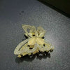 Wholesale Hair Accessories Zinc Alloy Elegant Half Grab Clip With Diamond Inlay For Women