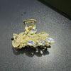 Wholesale Hair Accessories Zinc Alloy Elegant Half Grab Clip With Diamond Inlay For Women