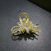 Wholesale Hair Accessories Zinc Alloy Elegant Half Grab Clip With Diamond Inlay For Women