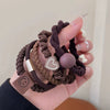 Wholesale Hair Band Women's Simple High Elastic Durable Handmade Mixed Material Hair Accessory