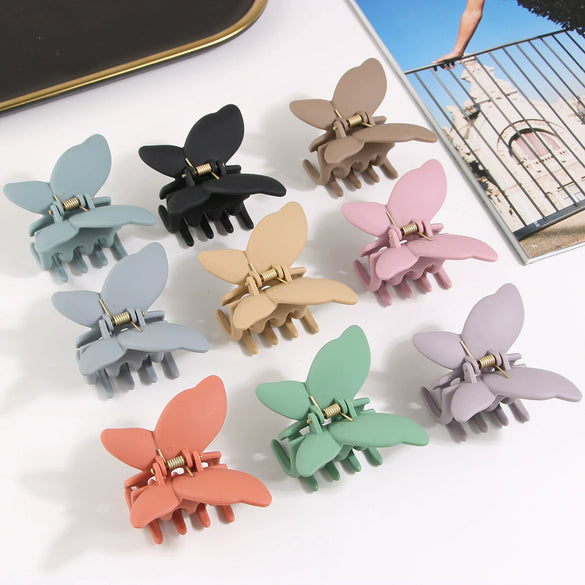 Wholesale Hair Claw Clip Set Abs Material Simple Animal Style Butterfly Gripper Baking Varnish
