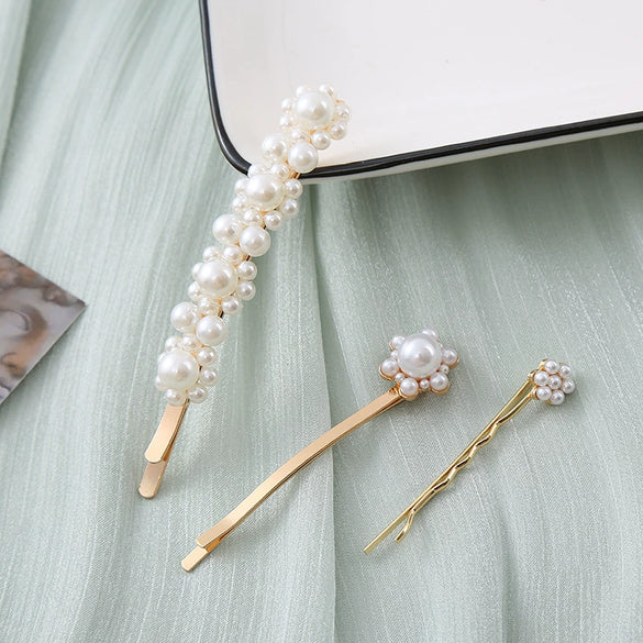 Wholesale Hair Clip Pearl Retro Handmade Women's Highend Hair Accessories
