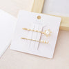 Wholesale Hair Clip With Imitation Pearls And Snowflake Design Electroplated For Women