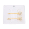 Wholesale Hair Clip With Imitation Pearls And Snowflake Design Electroplated For Women