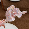 Wholesale Hair Clips Acetic Acid Sweet Plant Flowers Printing Style Twin Flower Ginkgo Leaf Design