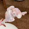 Wholesale Hair Clips Acetic Acid Sweet Plant Flowers Printing Style Twin Flower Ginkgo Leaf Design
