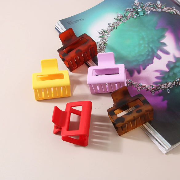 Wholesale Hair Clips Acrylic Material Square Shape Fashion Style Baking Paint