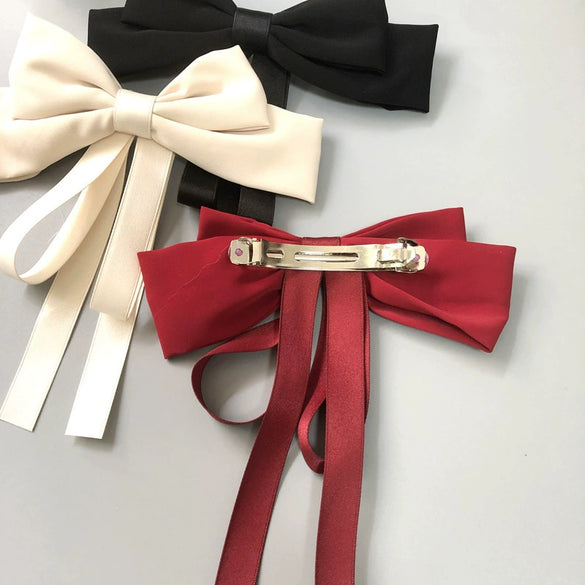 Wholesale Hair Clips Satin Cloth Multi Layer Bow Pure Handmade Hair Accessories For Women