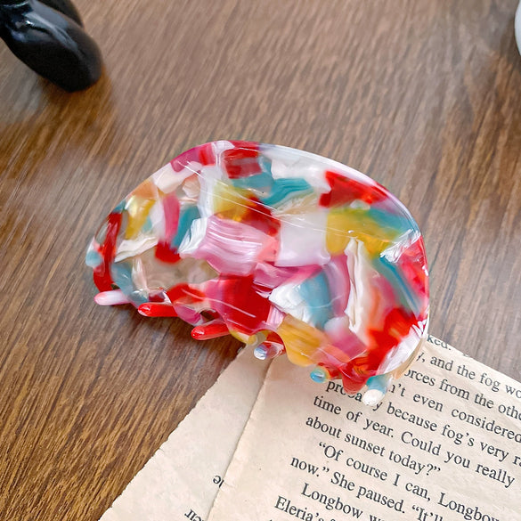Wholesale Hair Grasp Clip Acetic Acid Semicircular Handmade For Women