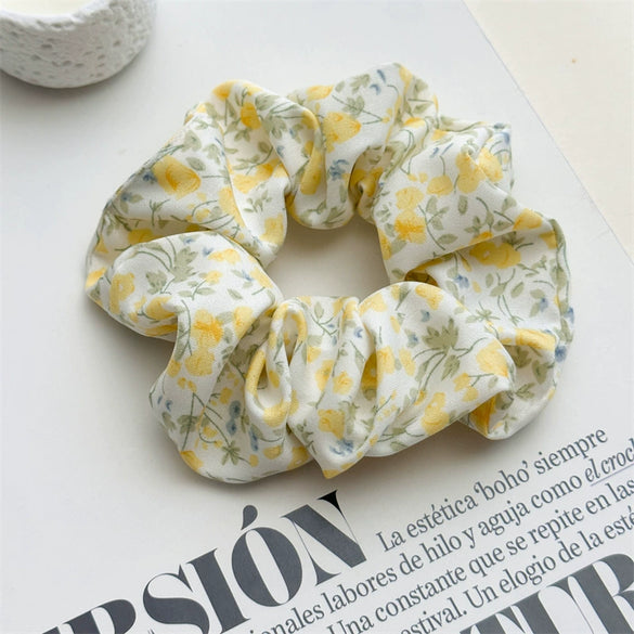 Wholesale Hair Ring Chiffon Fabric Small Floral Fresh Handmade Style For Women
