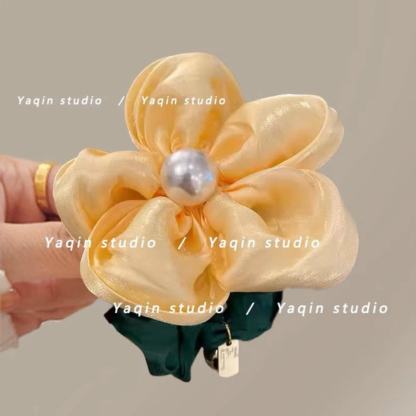 Wholesale Hair Ring Fabric Handmade Plants Flowers Style For Women
