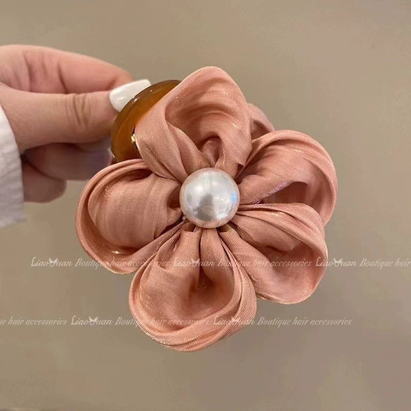 Wholesale Hair Ring Fabric Handmade Plants Flowers Style For Women