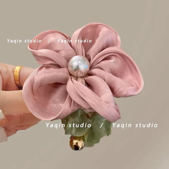 Wholesale Hair Ring Fabric Handmade Plants Flowers Style For Women