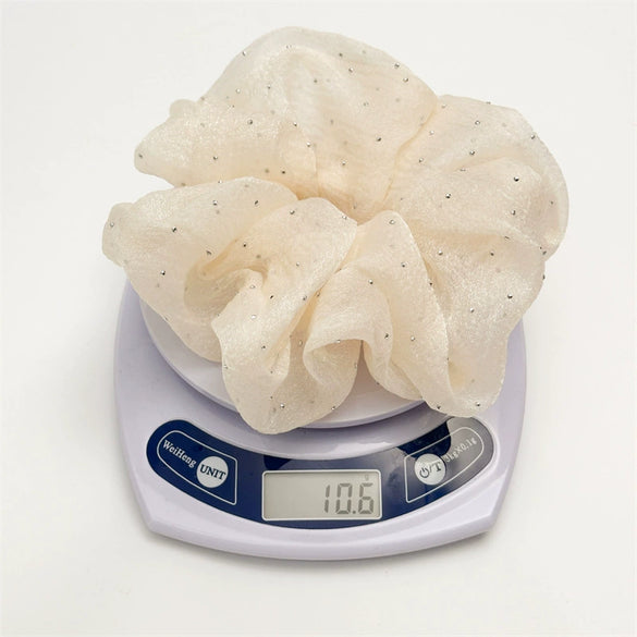 Wholesale Hair Ring Head Rope Head Flower Mixed Materials Handmade Cream Sweet Girl Style With Star Bubble Mesh Shape