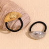 Wholesale Hair Ring Stainless Steel 18K Gold Plated Olive Shell Grain Shape Hair Rope For Women