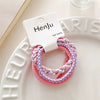 Wholesale Hair Rope And Hair Band For Girls Mixed Materials Sweet Style Handmade High Elastic