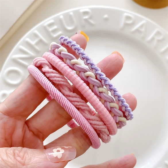 Wholesale Hair Rope And Hair Band For Girls Mixed Materials Sweet Style Handmade High Elastic