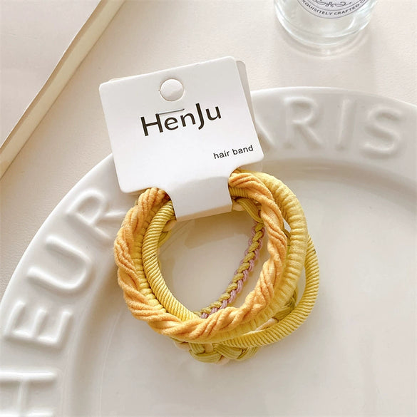 Wholesale Hair Rope And Hair Band For Girls Mixed Materials Sweet Style Handmade High Elastic