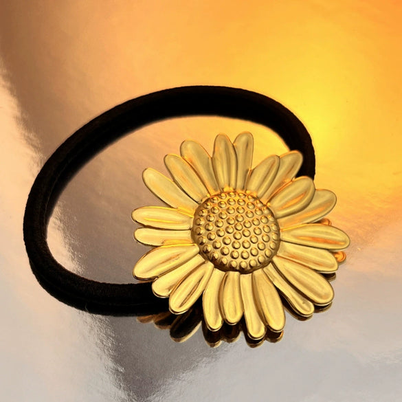 Wholesale Hair Rope Stainless Steel Retro Sunflower Style Electroplating For Women