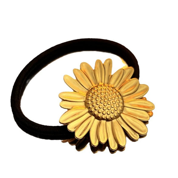 Wholesale Hair Rope Stainless Steel Retro Sunflower Style Electroplating For Women