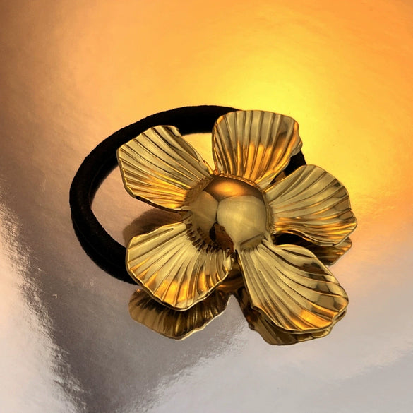 Wholesale Hair Rope Stainless Steel Retro Sunflower Style Electroplating For Women