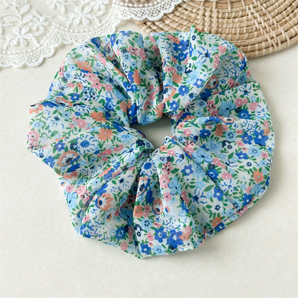 Wholesale Hair Tie For Women Floral Cloth High Elasticity Handmade