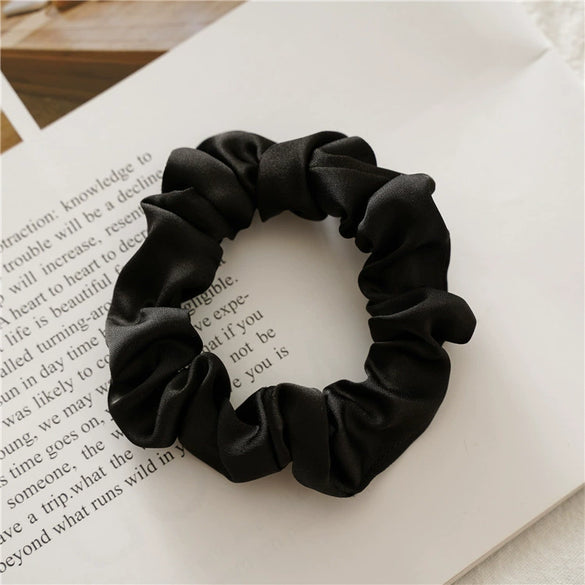 Wholesale Hair Tie Rope Fabric Handmade Black And White Fan Small Intestine Ring High Elastic Accessories