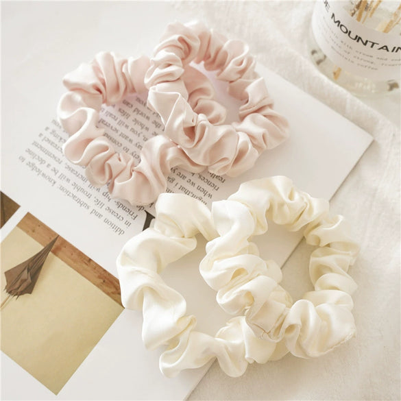 Wholesale Hair Tie Rope Fabric Handmade Black And White Fan Small Intestine Ring High Elastic Accessories