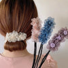 Wholesale Hair Twister Silk Handmade Flower U Shape Design