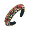 Wholesale Hairband Diamondencrusted Pearl Flannel Retro Heavy Craft For Women