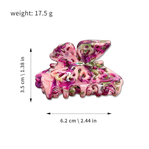 Wholesale Hairpin Acetic Acid Handmade Doublelayer Hollow Butterfly Sweet Style For Women