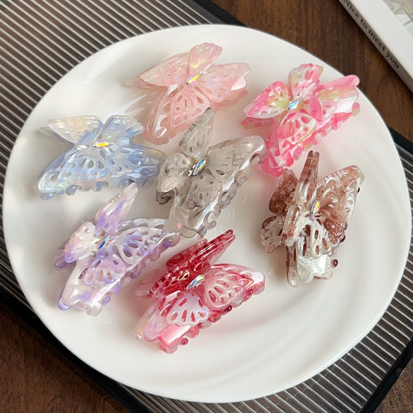 Wholesale Hairpin Acetic Acid Handmade Doublelayer Hollow Butterfly Sweet Style For Women
