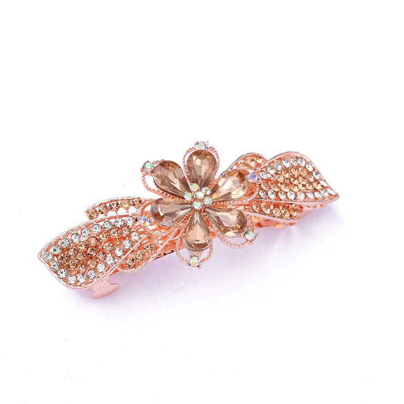 Wholesale Hairpin Alloy Bow Spring Clip Electroplated Headwear Accessories For Women