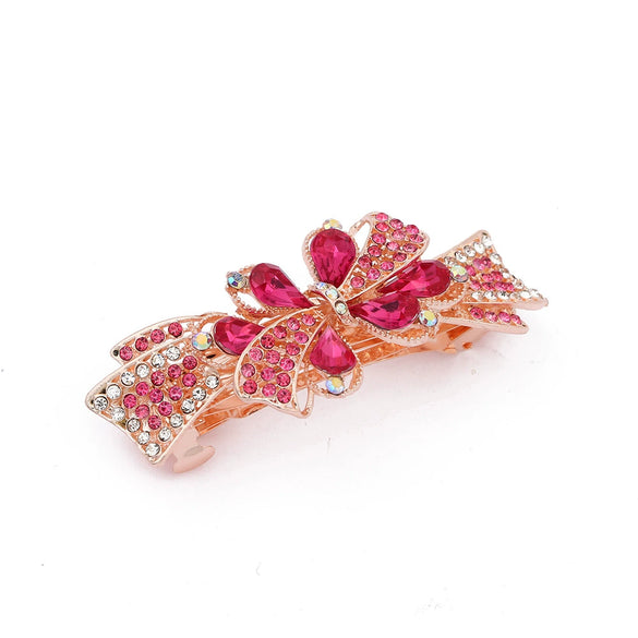 Wholesale Hairpin Alloy Bow Spring Clip Electroplated Headwear Accessories For Women
